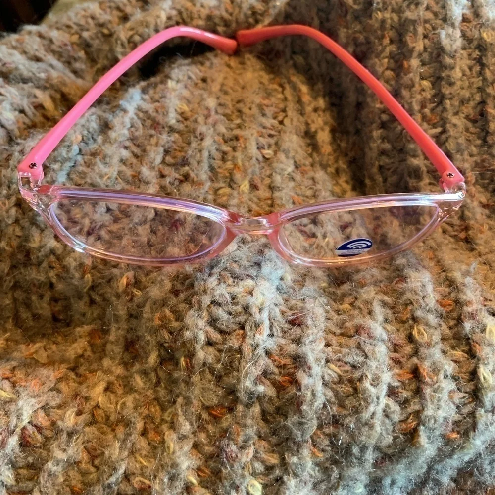 Kids anti blue light‎ glasses pink frames